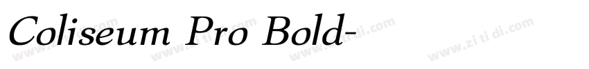 Coliseum Pro Bold字体转换